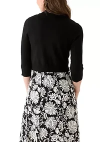 Women's 3/4 Sleeve Solid Shrug