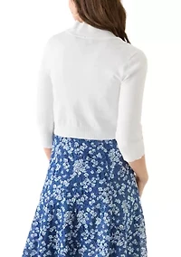 Women's 3/4 Sleeve Solid Shrug