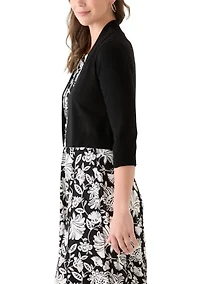 Women's 3/4 Sleeve Solid Shrug