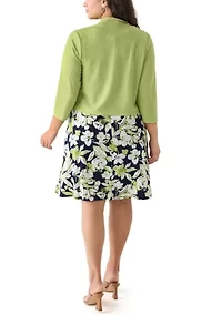 Plus Printed Jacket Dress