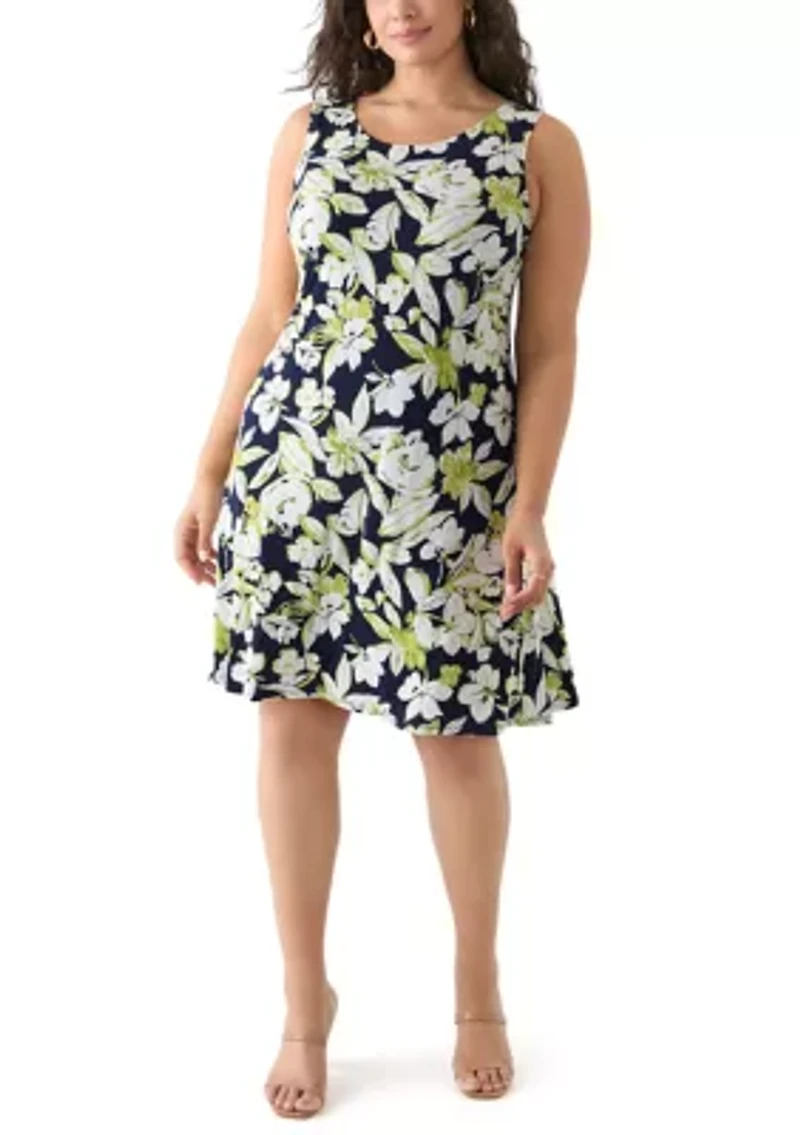 Plus Printed Jacket Dress