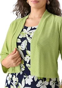 Plus Printed Jacket Dress