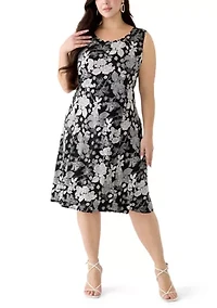 Plus Floral Dress and Jacket Set