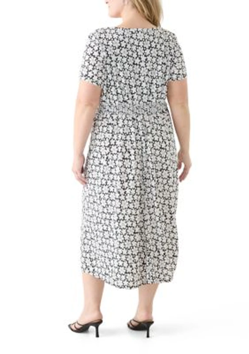 Plus Floral Printed Dress