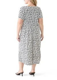 Plus Floral Printed Dress