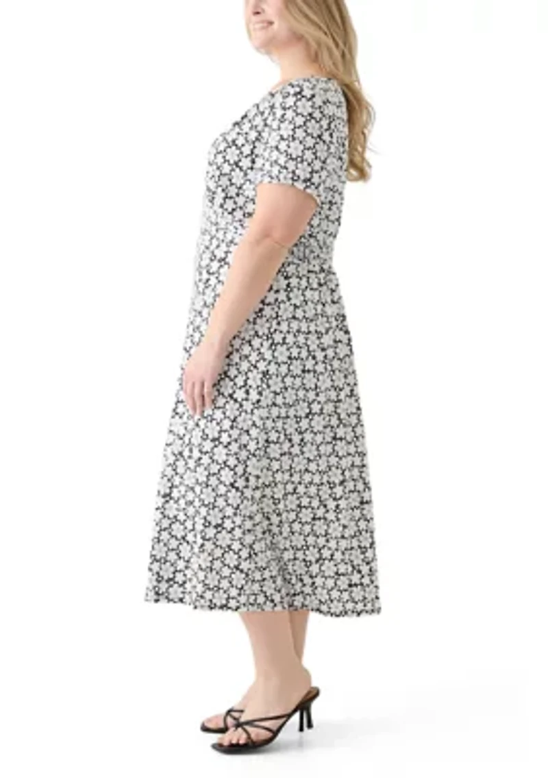 Plus Floral Printed Dress