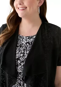 Women's Short Sleeve Scoop Neck Lace Top