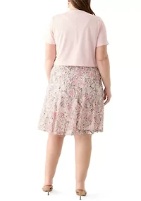 Plus Short Sleeve Jacket Dress