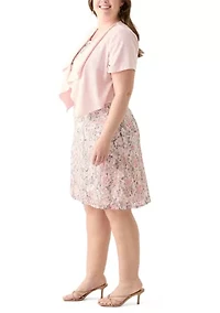 Plus Short Sleeve Jacket Dress