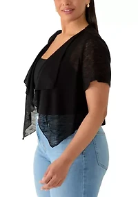 Plus Slub Knit Shrug