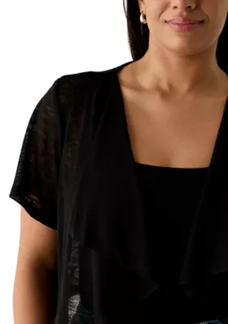 Plus Slub Knit Shrug