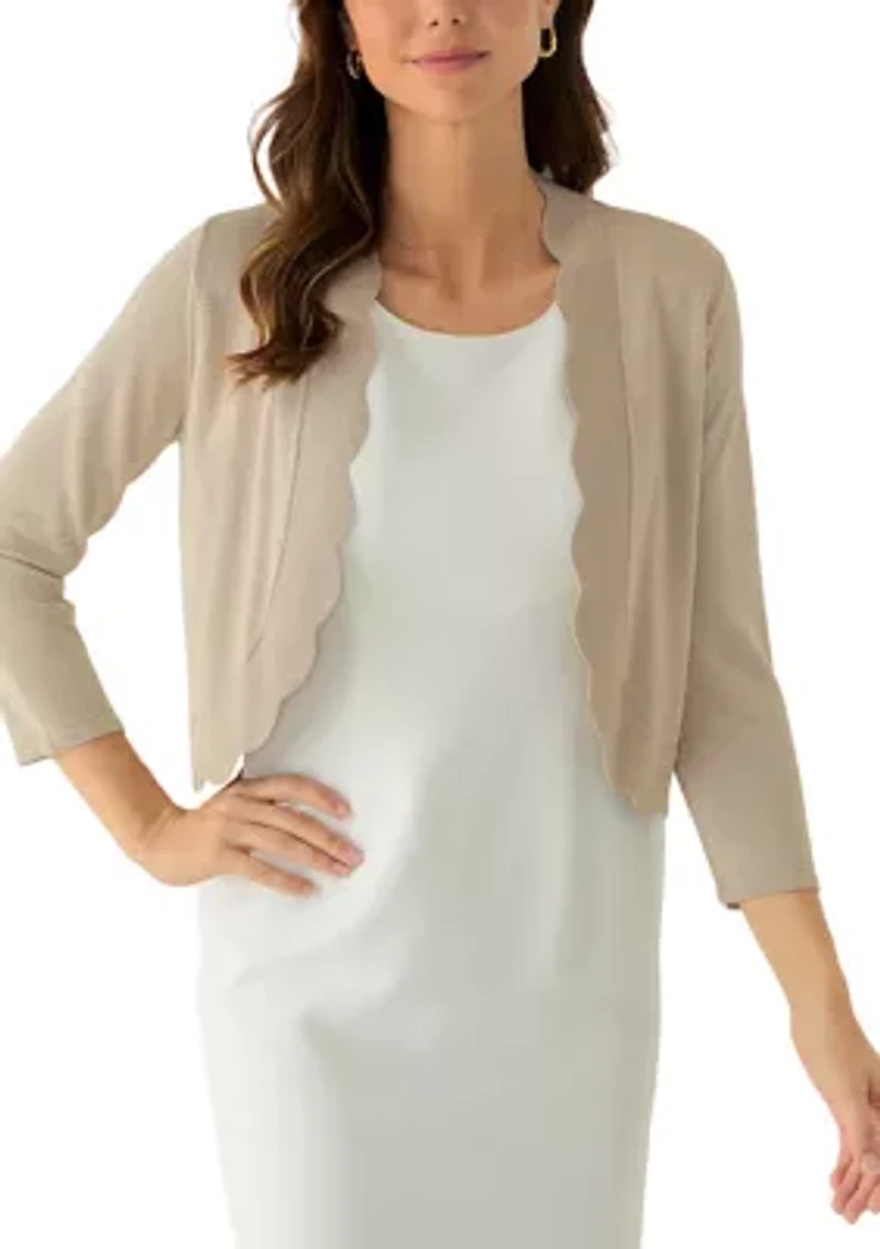 Women's Scalloped Cardigan