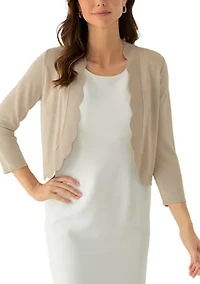Women's Scalloped Cardigan