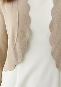 Women's Scalloped Cardigan