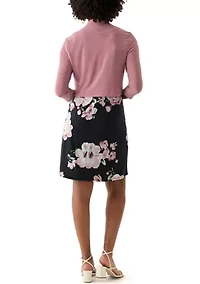 Women's Floral Dress and Solid Jacket
