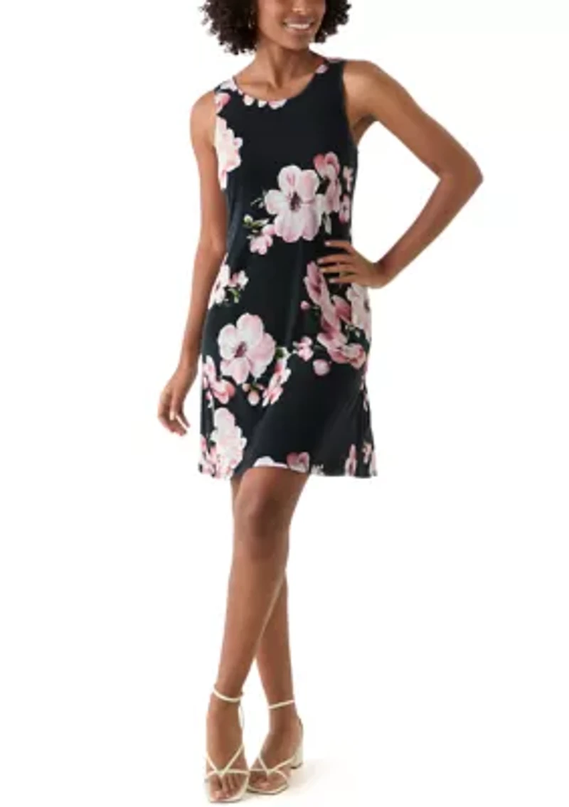Women's Floral Dress and Solid Jacket