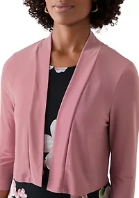 Women's Floral Dress and Solid Jacket