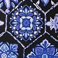 Women's Elbow Flare Sleeve Geometric Printed Dress