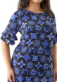 Plus Printed Shift Dress
