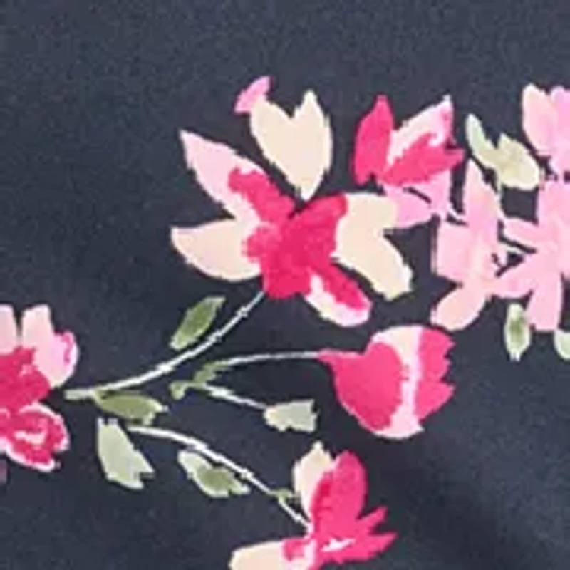 Women's Short Sleeve Floral Print Midi Dress