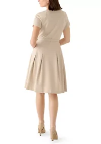 Women's Belted A-Line Mini Dress