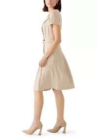 Women's Belted A-Line Mini Dress