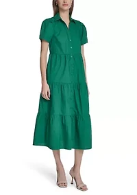 Women's Short Sleeve Shirtdress