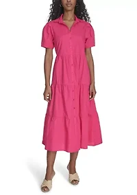 Women's Short Sleeve Shirtdress
