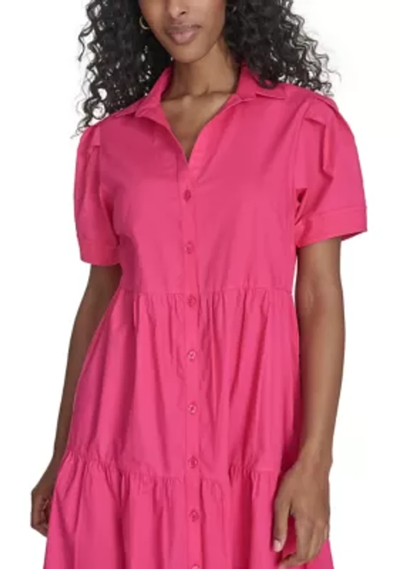 Women's Short Sleeve Shirtdress