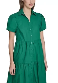 Women's Short Sleeve Shirtdress