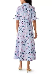 Women's Floral Midi Shirtdress