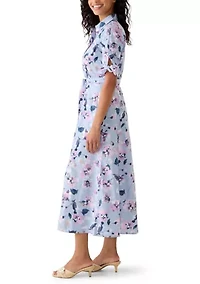 Women's Floral Midi Shirtdress