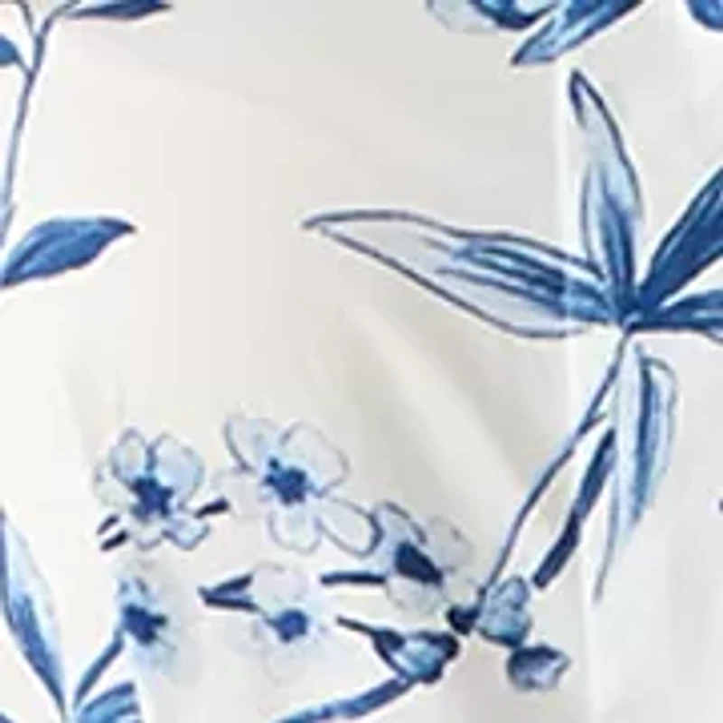 Women's Short Sleeve Floral Midi Dress