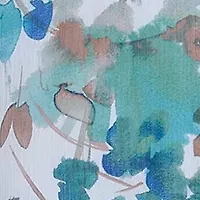 Women's 3/4 Sleeve V-Neck Floral Print A-Line Dress