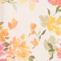 Women's Short Sleeve Crew Neck Floral Maxi Dress