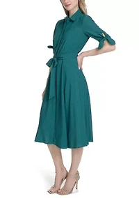 Women's Collared Fit and Flare Dress