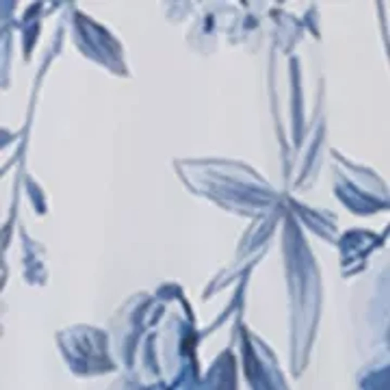 Women's Short Sleeve Floral A-Line Maxi Dress