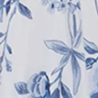 Women's Short Sleeve Floral A-Line Maxi Dress