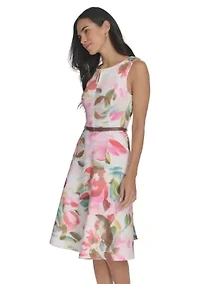 Women's Sleeveless Floral Print Dress