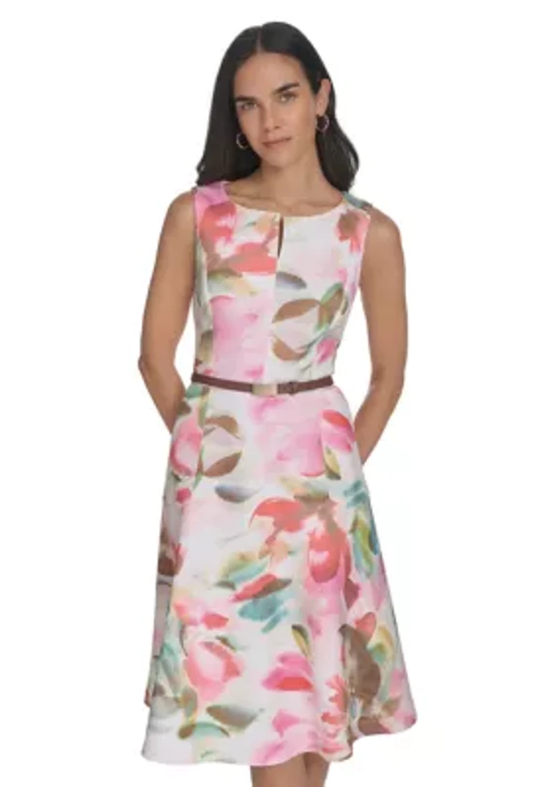 Women's Sleeveless Floral Print Dress