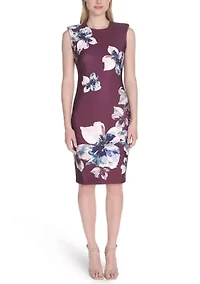 Women's Floral Printed Sheath Dress