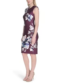 Women's Floral Printed Sheath Dress