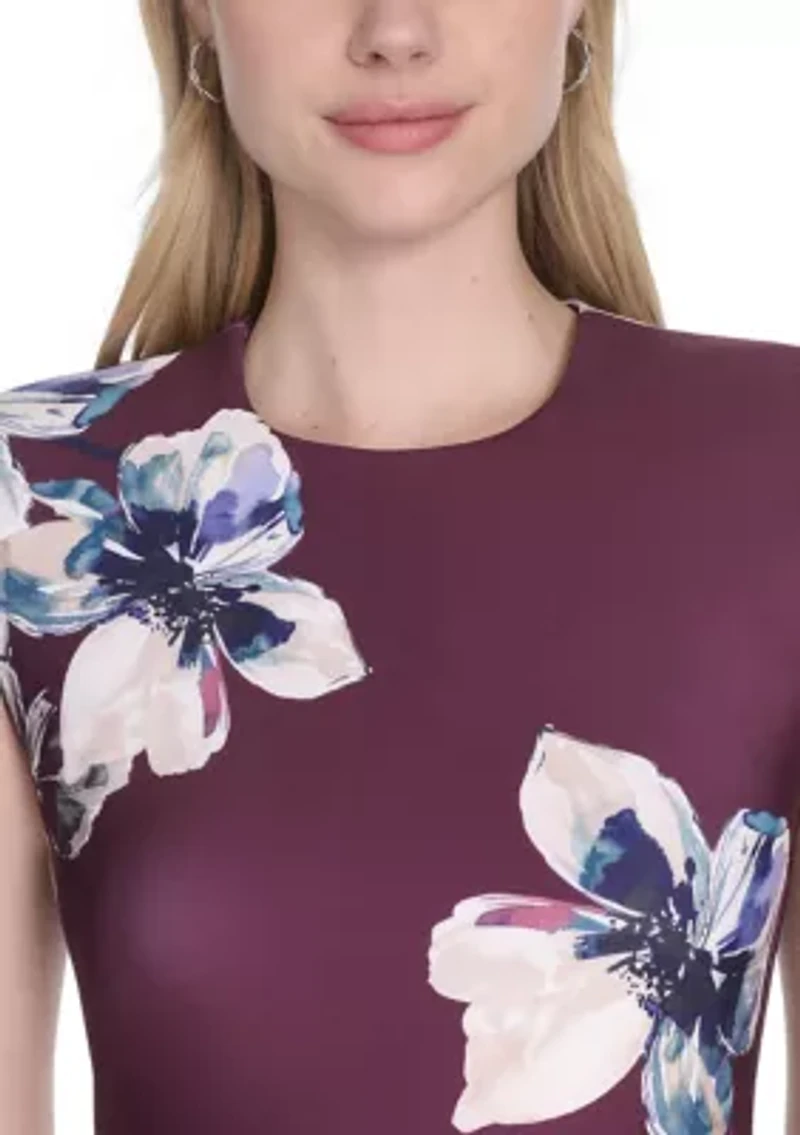 Women's Floral Printed Sheath Dress