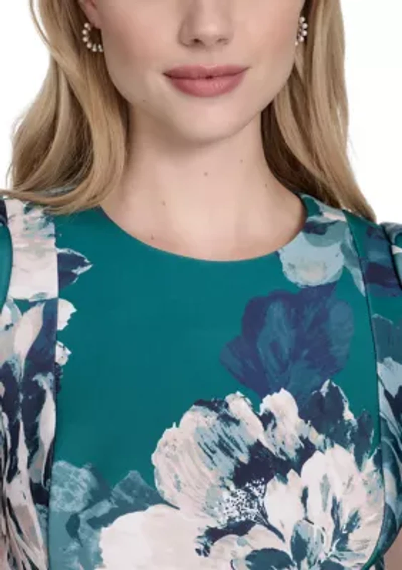 Women's Floral Printed Fit and Flare Dress