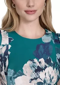 Women's Floral Printed Fit and Flare Dress