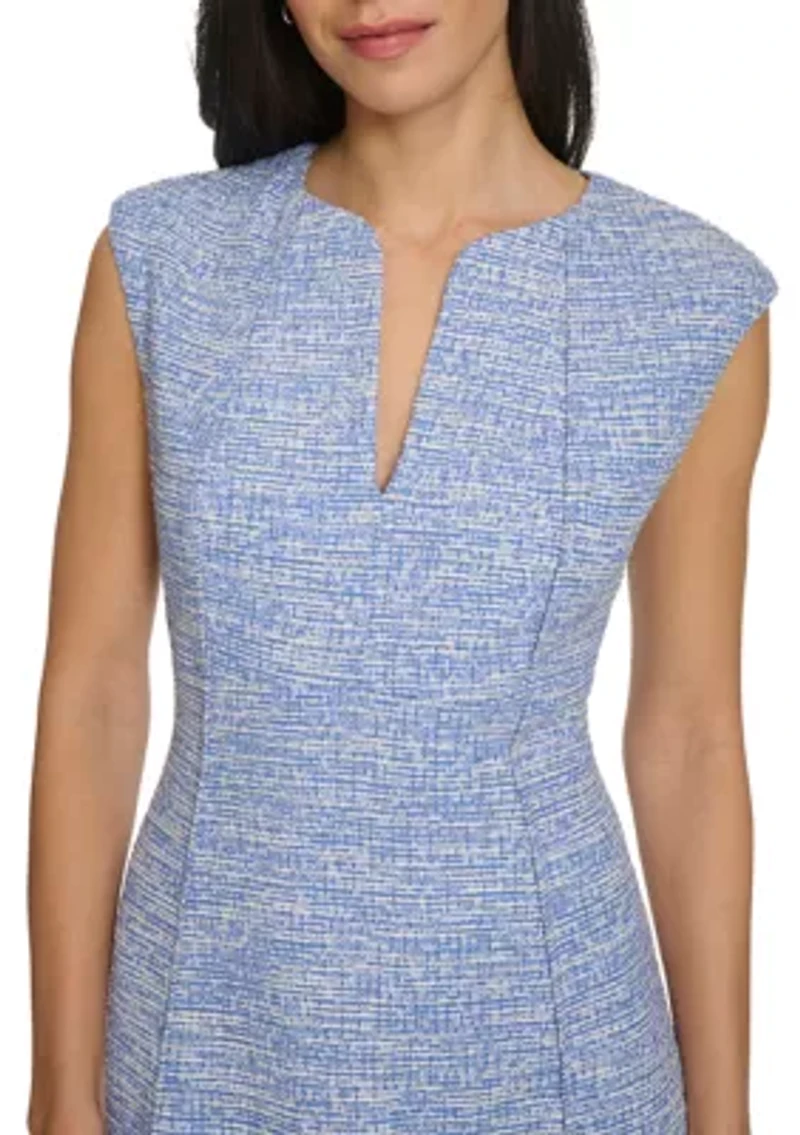 Women's Cap Sleeve Printed A-Line Dress