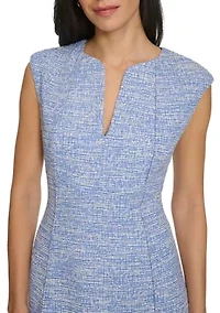 Women's Cap Sleeve Printed A-Line Dress