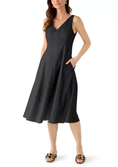 Women's Sleeveless Denim A-Line Dress