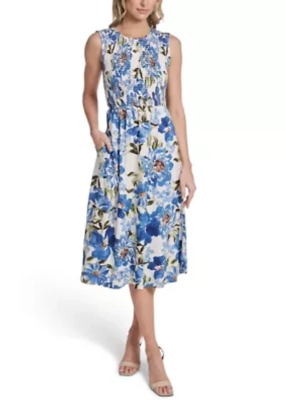 Women's Sleeveless Printed Maxi Dress