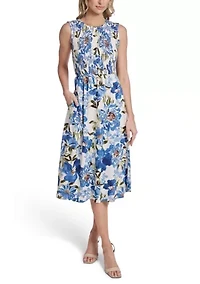 Women's Sleeveless Printed Maxi Dress